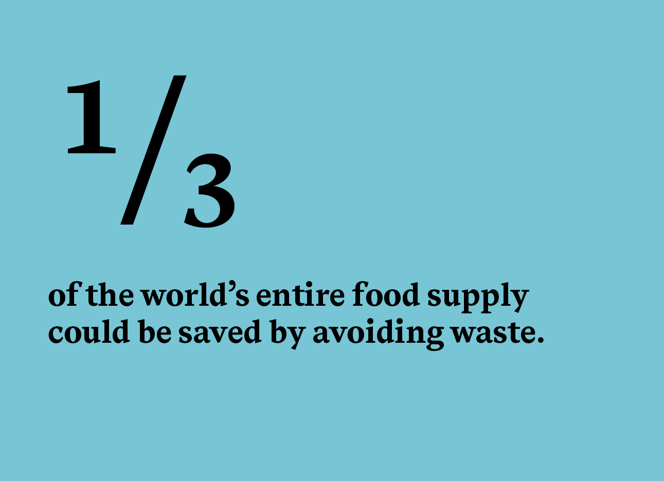One third of the world's entire food supply could be saved by avoiding waste